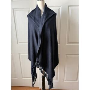 Primo Italia Black Tonal Paisley Luxury Wrap Shawl Scarf Italian Made 64” x 30”